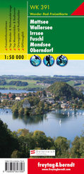WK 391 Mattsee - Wallersee - Irrsee - Fuschl - Mondsee - Oberndorf, Wanderkarte 1:50.000