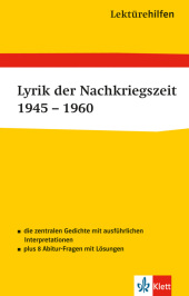 Klett Lektürehilfen Lyrik der Nachkriegszeit 1945 - 1960