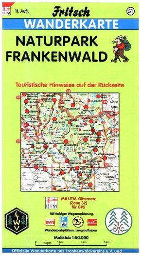 Fritsch Karte - Naturpark Frankenwald