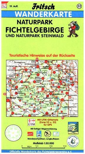 Fritsch Karte Naturpark Fichtelgebirge und Naturpark Steinwald