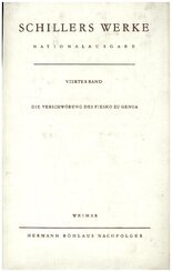 Schillers Werke, Nationalausgabe: Die Verschwörung des Fiesko zu Genua