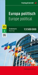 Europa politisch, Straßenkarte 1:3.500.000, freytag & berndt. Freytag & Berndt Mapa de carreteras Europa politico. Freyt