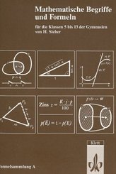 Mathematische Begriffe und Formeln für die Klassen 5 bis 13 der Gymnasien, Formelsammlung A