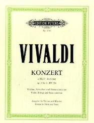 Konzert für Violine, Streicher und Basso continuo  a-Moll op.3,6 RV 356, Klavierauszug