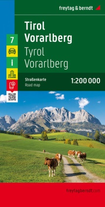 Freytag & Berndt Autokarte Tirol, Vorarlberg. Tyrol, Vorarlberg / Tyrolo, Vorarlberg