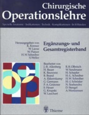 Chirurgische Operationslehre: Ergänzungsband und Gesamtregisterband; Erg.-Bd.