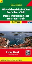 Mitteldalmatinische Küste, Brac - Hvar - Split. Srednja dalmatinska obala. Midden dalmatische kust - Tl.3