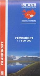 Island Touristen-Karte. Island Ferdakort. Iceland Touring Map. Islande carte touristique