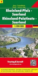 Rheinland Pfalz - Saarland, Autokarte 1:200.000; Rhénanie-Palatinat, Sarre / Renania-Palatinato, Saarland / Renania-Pala