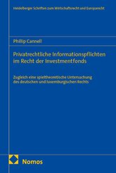 Privatrechtliche Informationspflichten im Recht der Investmentfonds