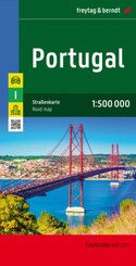 Portugal, Straßenkarte 1:500.000, freytag & berndt. Portogallo