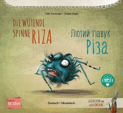Die w&uuml;tende Spinne Riza (Deutsch-Ukrainisch)