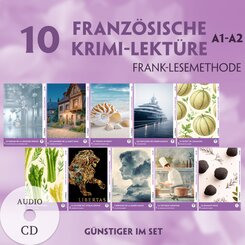 10 Franz&ouml;sische Krimi-Lekt&uuml;re A1-A2 (10 B&uuml;cher + 10 Audio-CDs), m. 1 Audio, m. 1 Audio, m. 1 Audio-CD