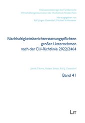 Nachhaltigkeitsberichterstattungspflichten gro&szlig;er Unternehmen nach der EU-Richtlinie 2022/2464