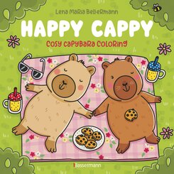 Happy Cappy - Cosy Capybara Coloring. Ein Ausmalbuch f&uuml;r jedes Alter