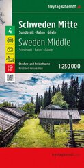 freytag & berndt Stra&szlig;enkarte Schweden Mitte 1:250.000