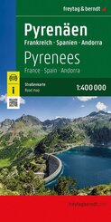 freytag & berndt Stra&szlig;enkarte Pyren&auml;en, Frankreich - Spanien - Andorra 1:400.000