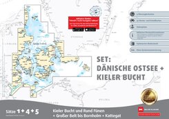 Sportbootkarten Satz 1, 4 und 5   Set: D&auml;nische Ostsee und Kieler Bucht (Ausgabe 2026)
