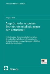 Anspr&uuml;che des einzelnen Betriebsratsmitglieds gegen den Betriebsrat