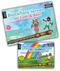 Blockfl&ouml;te lernen mit Lotti & Ben + Mein Kinderliederb&uuml;chlein f&uuml;r Blockfl&ouml;te im Set!