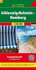 Freytag & Berndt Autokarte Schleswig-Holstein, Hamburg; Schleswig-Holstein, Hambourg; Schleswig-Holstein, Amburgo