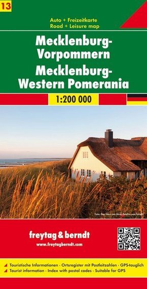Freytag & Berndt Autokarte Mecklenburg-Vorpommern / Mecklenburg-Western Pomerania. Mecklembourg-Poméranie occidentale /