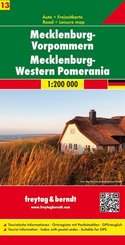 Freytag & Berndt Autokarte Mecklenburg-Vorpommern / Mecklenburg-Western Pomerania. Mecklembourg-Poméranie occidentale /