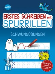 Erstes Schreiben mit Spurrillen. Schwung&uuml;bungen