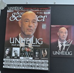 Unheilig signierte Fotokarte + Chronik-Buch + Sonic Seducer 03/2026 Liebe Glaube Monster