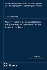 Steuerrechtliche Gemeinn&uuml;tzigkeitsf&auml;higkeit der juristischen Person des &ouml;ffentlichen Rechts