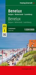 freytag & berndt Stra&szlig;enkarte Benelux, Belgien - Niederlande - Luxemburg 1:500.000