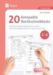 20 kompakte Rechtschreibtests f&uuml;r Klasse 2 bis 4