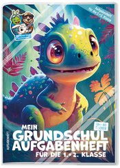 Mein Grundschul-Aufgabenheft 1. und 2. Klasse A5 [Kleiner Dino] EM