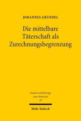 Die mittelbare T&auml;terschaft als Zurechnungsbegrenzung