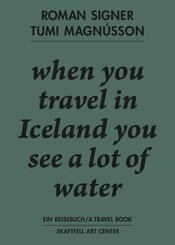Roman Signer. Tumi Magn&uacute;sson. Ein Reisebuch / A Travel Book. when you travel in Iceland you see a lot of water.