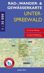 Rad-, Wander- und Gewässerkarte Unterspreewald