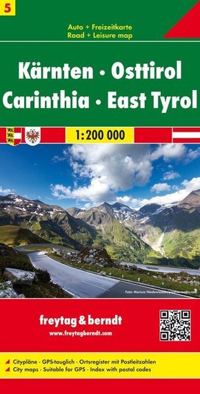 Freytag & Berndt Autokarte Kärnten - Osttirol. Carinthia - East Tyrol. Carinzia - Tirolo Orientale; Carinthie - Tirolo O