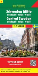 Freytag & Berndt Auto + Freizeitkarte Schweden Mitte - Sundsvall - Falun - Gävle, Autokarte 1:250.000