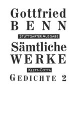 Sämtliche Werke - Stuttgarter Ausgabe. Bd. 2 - Gedichte 2 (Sämtliche Werke - Stuttgarter Ausgabe, Bd. 2) - Tl.2