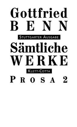 Sämtliche Werke - Stuttgarter Ausgabe. Bd. 4 - Prosa 2 (Sämtliche Werke - Stuttgarter Ausgabe, Bd. 4) - Tl.2
