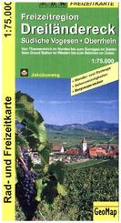 GeoMap Karte Freizeitregion Dreiländereck, Südliche Vogesen, Oberrhein Rad- und Freizeitkarte