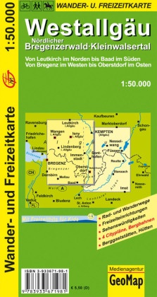 Westallgäu, Nördl. Bregenzerwald, Kleinwalsertal Wander- und Freizeitkarte