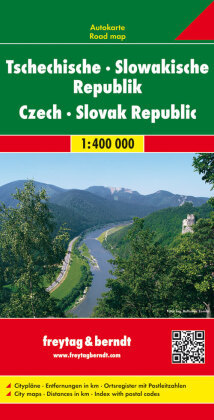 Freytag & Berndt Autokarte Tschechische, Slowakische Republik. República Checa, Eslovaquia. Tsjechie, Slowakije. Czech,