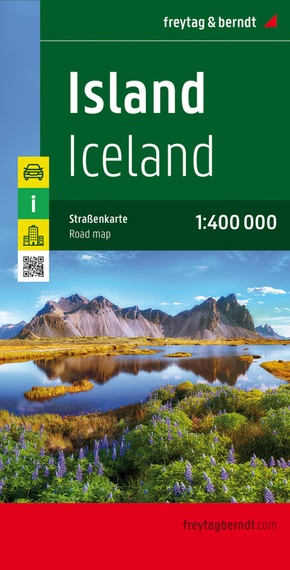 Island, Straßenkarte 1:400.000; Ijsland; Iceland; Islande; Islanda