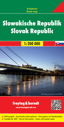 Freytag & Berndt Autokarte Slowakische Republik. Slovenská republika. Slowakije republiek; Slovak Republic; Slovaquie Ré