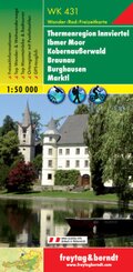 WK 431 Thermenregion Innviertel - Ibmer Moor - Kobernaußerwald - Braunau - Burghausen - Marktl, Wanderkarte 1:50.000