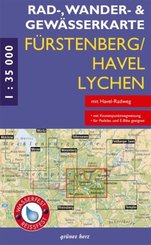 Rad-, Wander- und Gewässerkarte Fürstenberg/Havel, Lychen