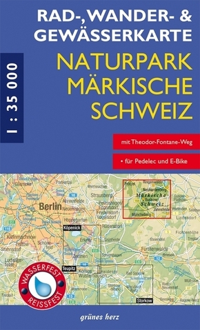 Rad-, Wander- & Gewässerkarte Naturpark Märkische Schweiz