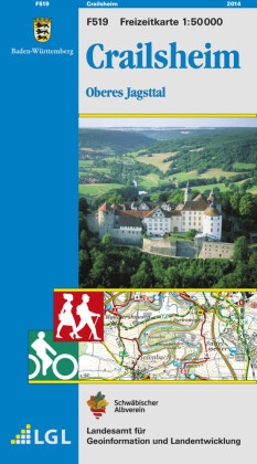 Topographische Freizeitkarte Baden-Württemberg Crailsheim, Oberes Jagsttal