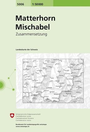 Landeskarte der Schweiz Matterhorn - Mischabel